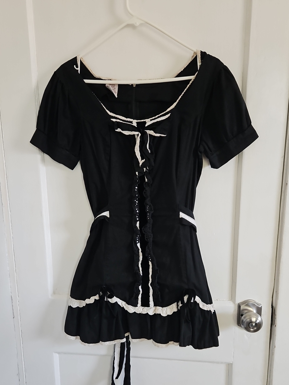 Black Lace-Trimmed Lolita Dress